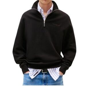 Pierre Cardin Black Quarter-Zip Pullover